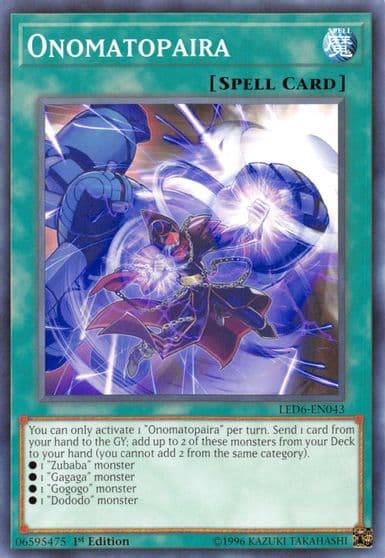 Onomatopaira Legendary Duelists: Magical Hero Yu-Gi-Oh! card
