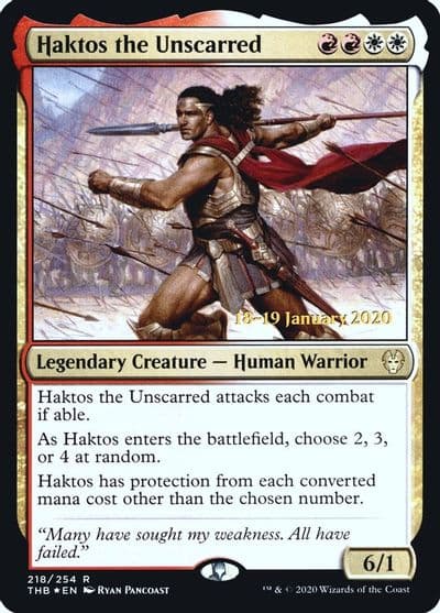 Haktos the Unscarred Prerelease Cards Magic card