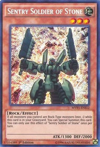 Sentry Soldier of Stone The Dark Side of Dimensions Movie Pack: Secret Edition Yu-Gi-Oh! card