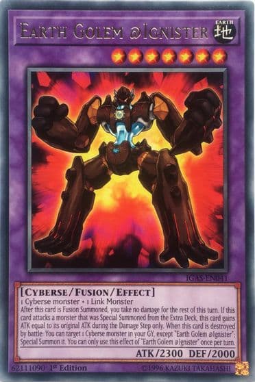 Earth Golem Ignister Ignition Assault Yu-Gi-Oh! card