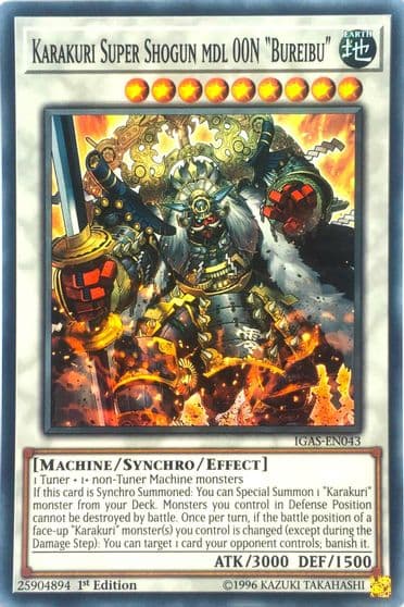 Karakuri Super Shogun mdl 00N Bureibu Ignition Assault Yu-Gi-Oh! card
