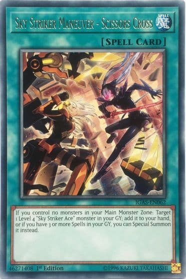 Sky Striker Maneuver Scissors Cross Ignition Assault Yu-Gi-Oh! card