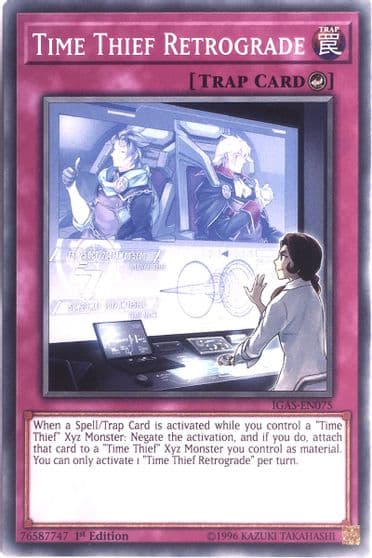 Time Thief Retrograde Ignition Assault Yu-Gi-Oh! card