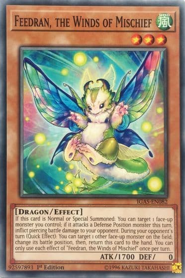 Feedran the Winds of Mischief Ignition Assault Yu-Gi-Oh! card