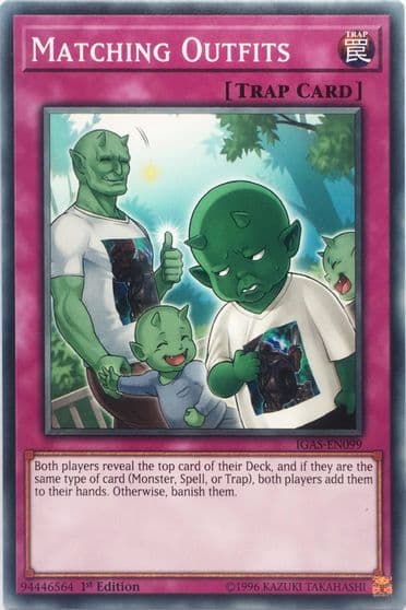 Matching Outfits Ignition Assault Yu-Gi-Oh! card