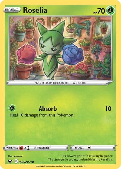 Roselia (002) SWSH01: Sword & Shield Base Set Pokemon card