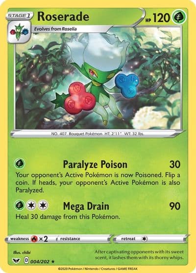 Roserade SWSH01: Sword & Shield Base Set Pokemon card