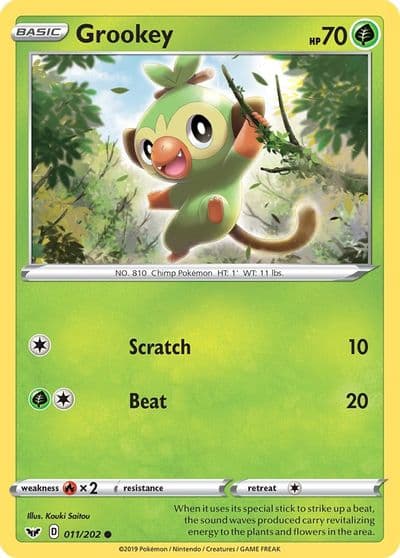 Grookey (011) SWSH01: Sword & Shield Base Set Pokemon card
