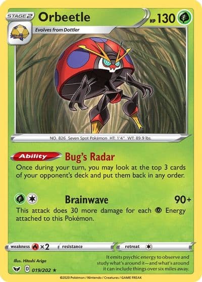 Orbeetle SWSH01: Sword & Shield Base Set Pokemon card