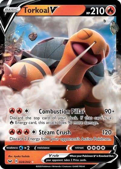 Torkoal V SWSH01: Sword & Shield Base Set Pokemon card