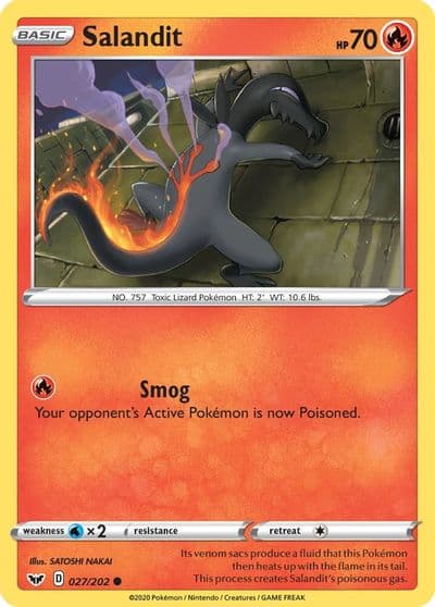 Salandit SWSH01: Sword & Shield Base Set Pokemon card