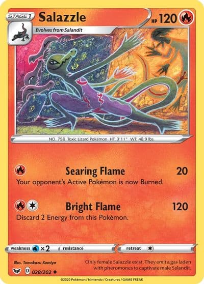 Salazzle SWSH01: Sword & Shield Base Set Pokemon card