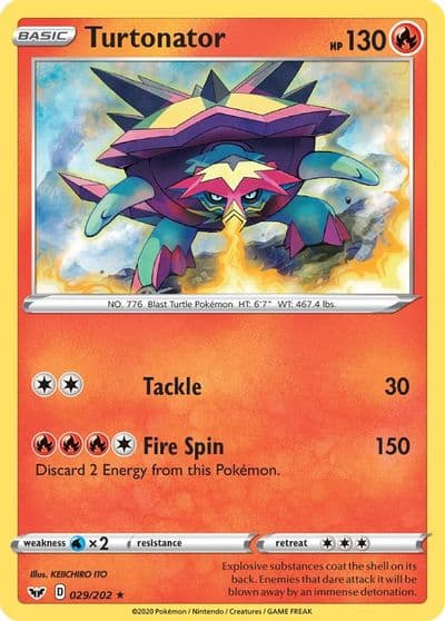 Turtonator SWSH01: Sword & Shield Base Set Pokemon card