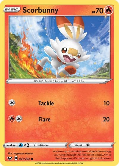 Scorbunny (031) SWSH01: Sword & Shield Base Set Pokemon card