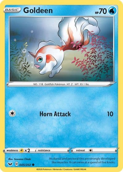 Goldeen (045) SWSH01: Sword & Shield Base Set Pokemon card