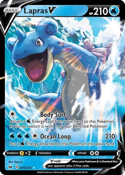 Lapras V SWSH01: Sword & Shield Base Set Pokemon card