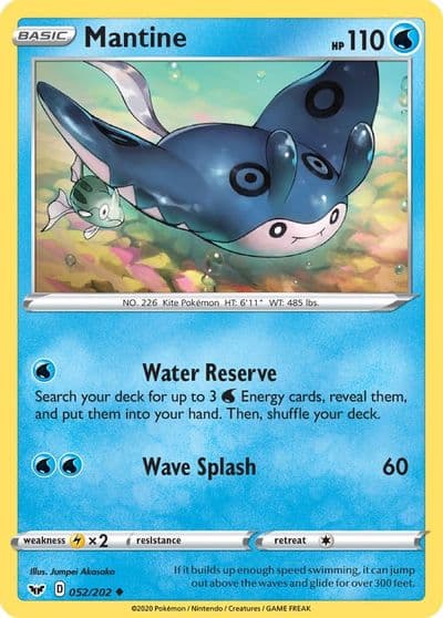 Mantine SWSH01: Sword & Shield Base Set Pokemon card