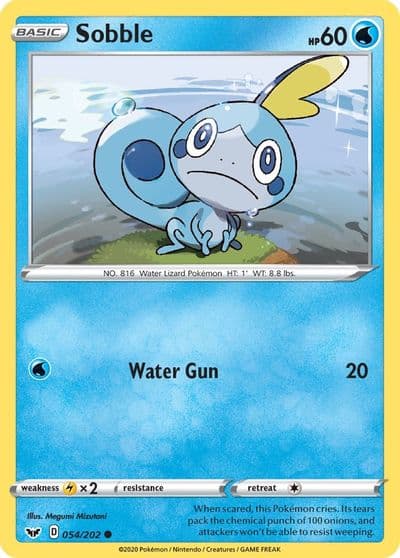Sobble (054) SWSH01: Sword & Shield Base Set Pokemon card