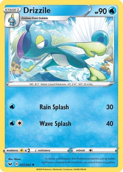 Drizzile (057) SWSH01: Sword & Shield Base Set Pokemon card