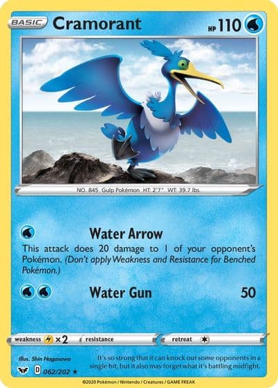 Cramorant SWSH01: Sword & Shield Base Set Pokemon card