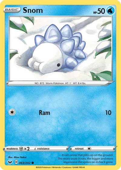 Snom SWSH01: Sword & Shield Base Set Pokemon card