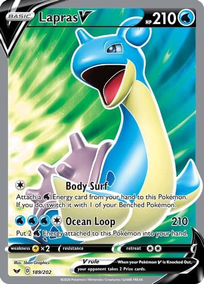 Lapras V (Full Art) SWSH01: Sword & Shield Base Set Pokemon card
