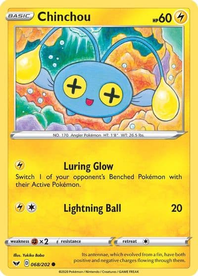 Chinchou (068) SWSH01: Sword & Shield Base Set Pokemon card