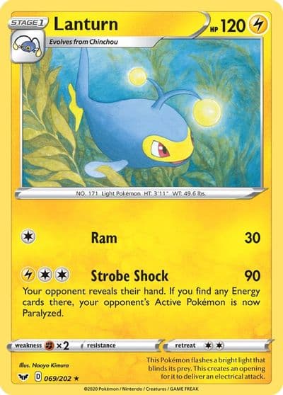 Lanturn SWSH01: Sword & Shield Base Set Pokemon card