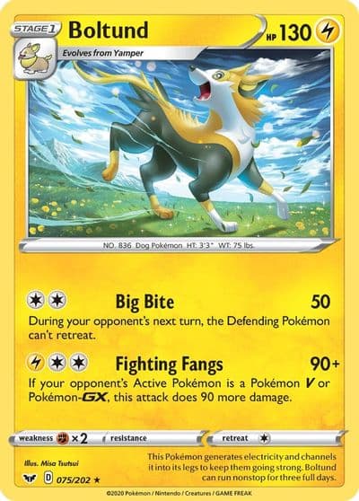 Boltund (075) SWSH01: Sword & Shield Base Set Pokemon card