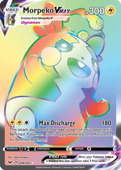 Morpeko VMAX (Secret) SWSH01: Sword & Shield Base Set Pokemon card