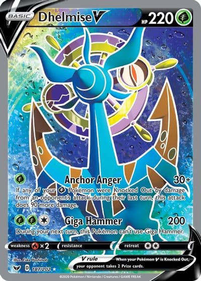 Dhelmise V (Full Art) SWSH01: Sword & Shield Base Set Pokemon card