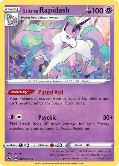 Galarian Rapidash SWSH01: Sword & Shield Base Set Pokemon card