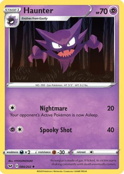 Haunter SWSH01: Sword & Shield Base Set Pokemon card