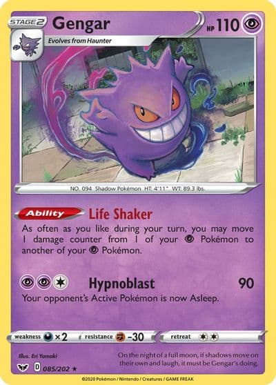 Gengar SWSH01: Sword & Shield Base Set Pokemon card