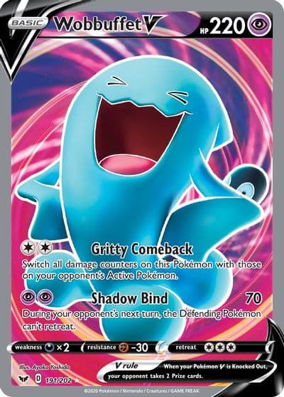 Wobbuffet V (Full Art) SWSH01: Sword & Shield Base Set Pokemon card