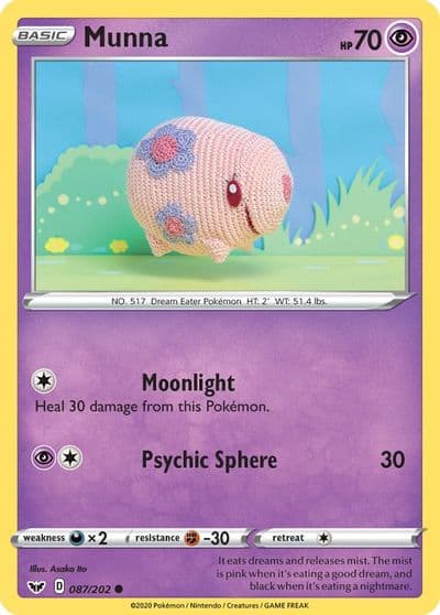 Munna SWSH01: Sword & Shield Base Set Pokemon card