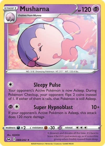 Musharna SWSH01: Sword & Shield Base Set Pokemon card