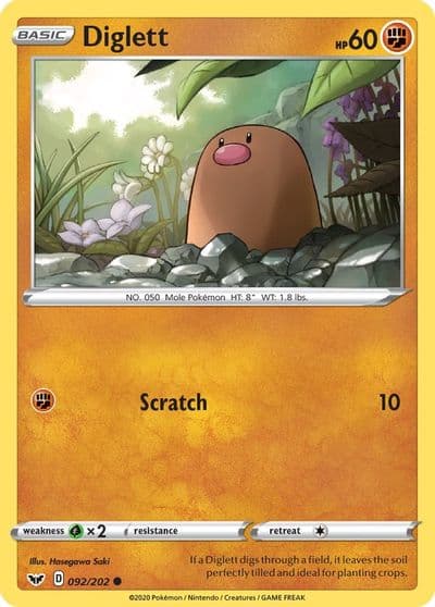 Diglett SWSH01: Sword & Shield Base Set Pokemon card