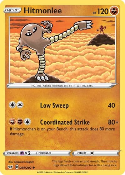 Hitmonlee SWSH01: Sword & Shield Base Set Pokemon card