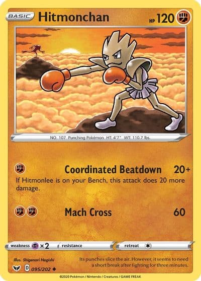 Hitmonchan SWSH01: Sword & Shield Base Set Pokemon card
