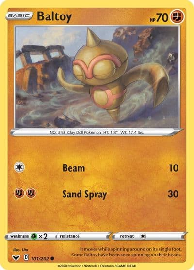Baltoy (101) SWSH01: Sword & Shield Base Set Pokemon card