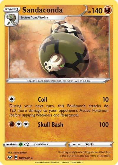 Sandaconda (109) SWSH01: Sword & Shield Base Set Pokemon card