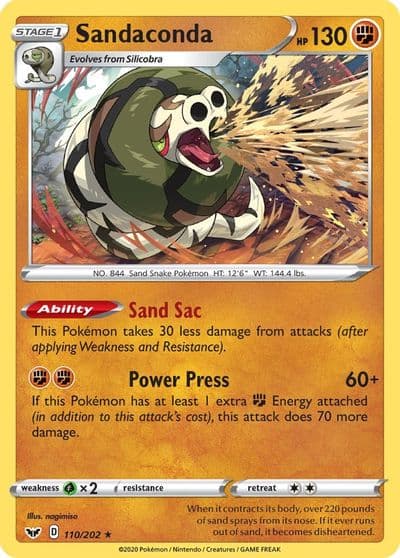 Sandaconda (110) SWSH01: Sword & Shield Base Set Pokemon card