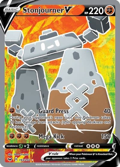 Stonjourner V (Full Art) SWSH01: Sword & Shield Base Set Pokemon card
