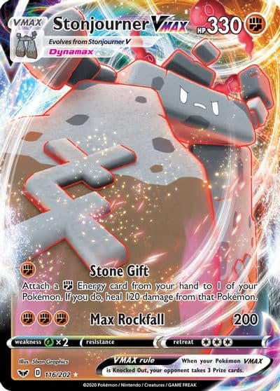 Stonjourner VMAX SWSH01: Sword & Shield Base Set Pokemon card