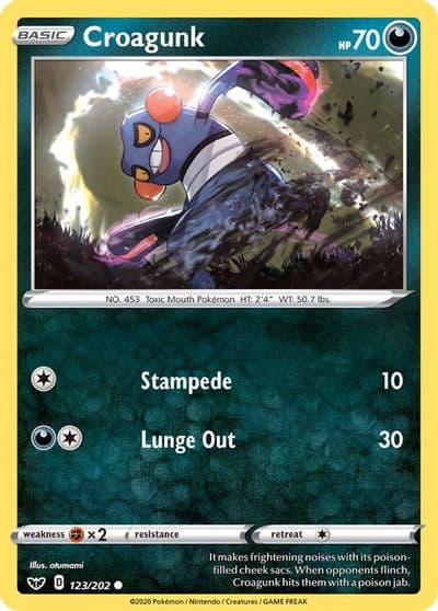 Croagunk SWSH01: Sword & Shield Base Set Pokemon card