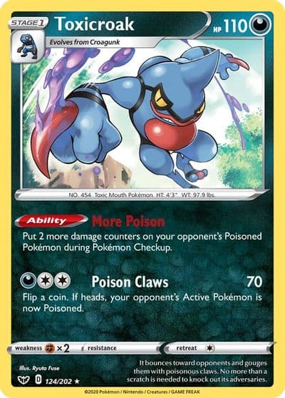 Toxicroak SWSH01: Sword & Shield Base Set Pokemon card