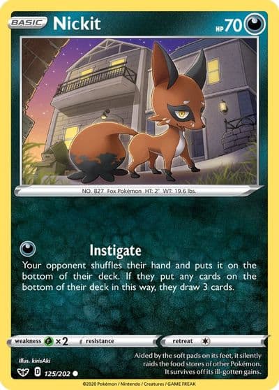 Nickit SWSH01: Sword & Shield Base Set Pokemon card