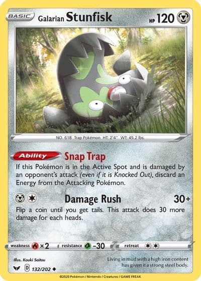 Galarian Stunfisk SWSH01: Sword & Shield Base Set Pokemon card