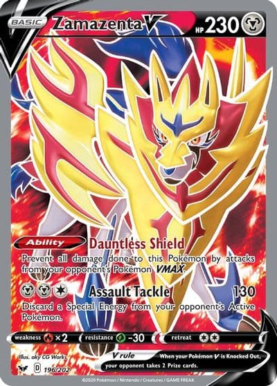 Zamazenta V (Full Art) SWSH01: Sword & Shield Base Set Pokemon card